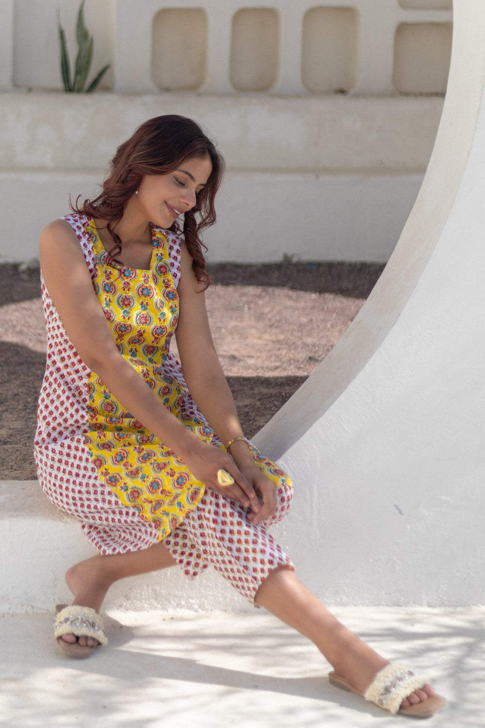Sunshine Motifs-hand-block-printed-co-ord-set