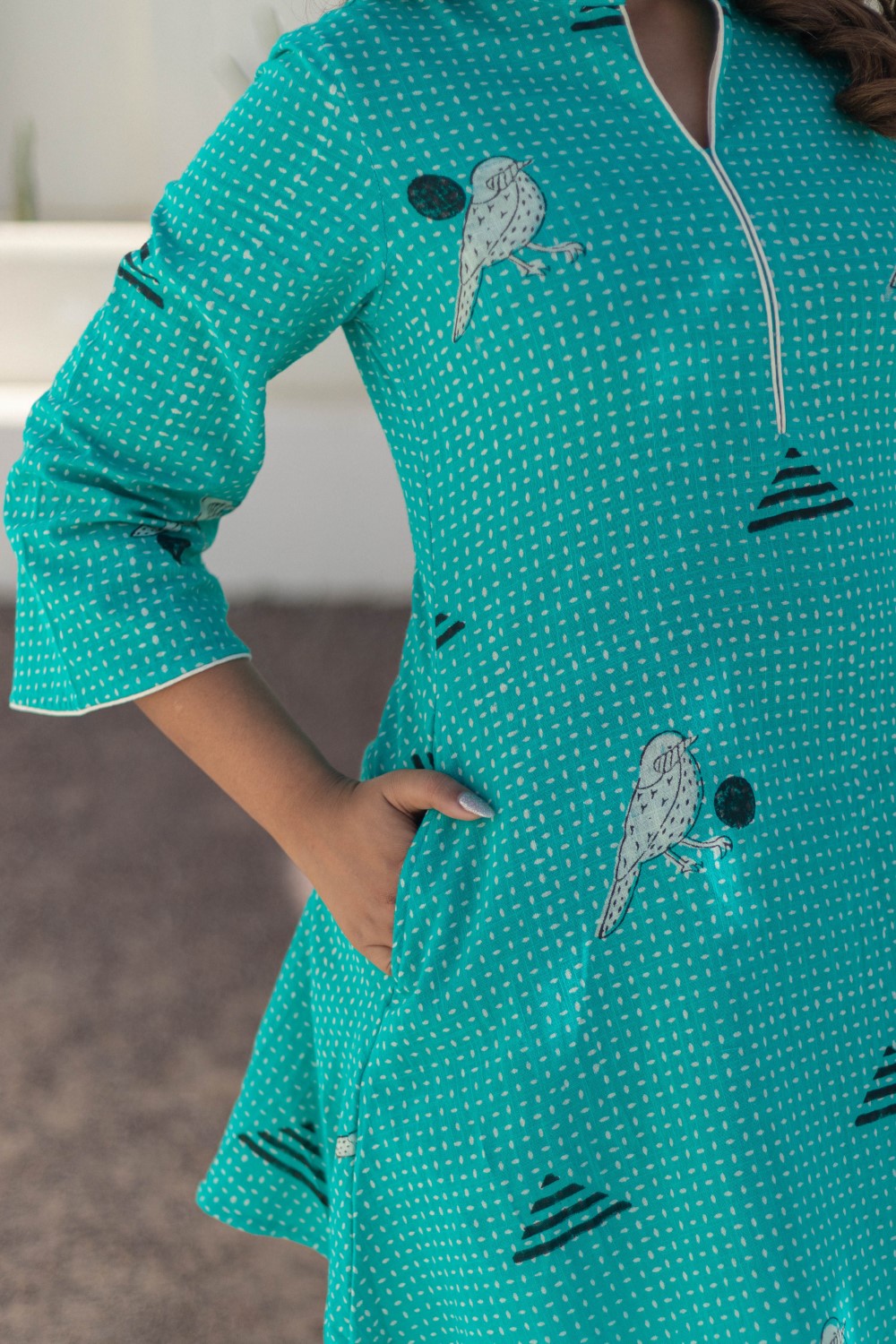 Sparrow Tales' Hand Block Printed Cotton Dress
