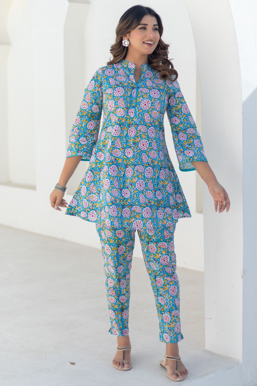 sootisyahi-Celestial Blooms-hand-block-printed-co-ord-set