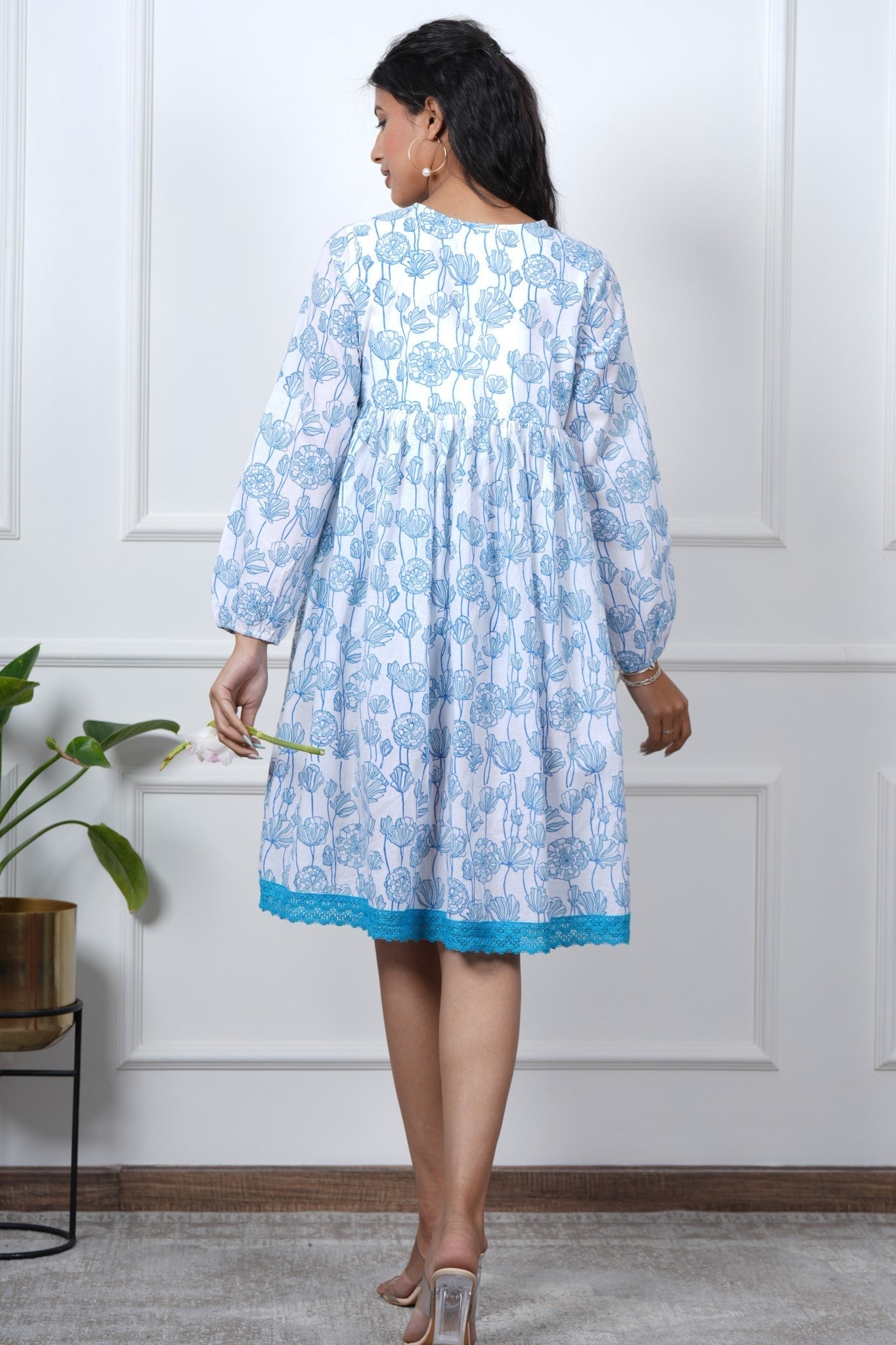Lily Love Hand Block Printed Dress - SootiSyahi