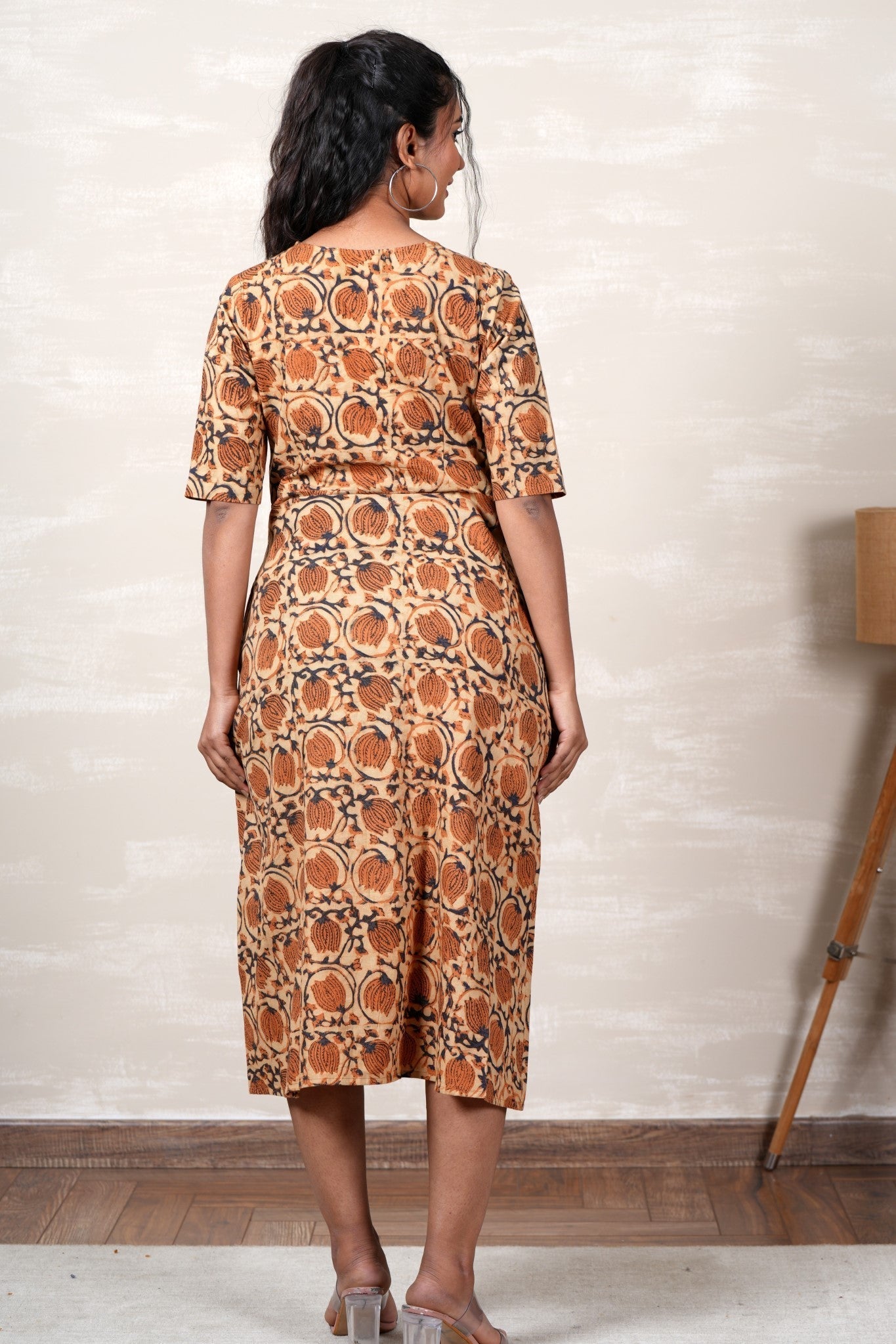 Mulan Hand Block Printed Dress - SootiSyahi