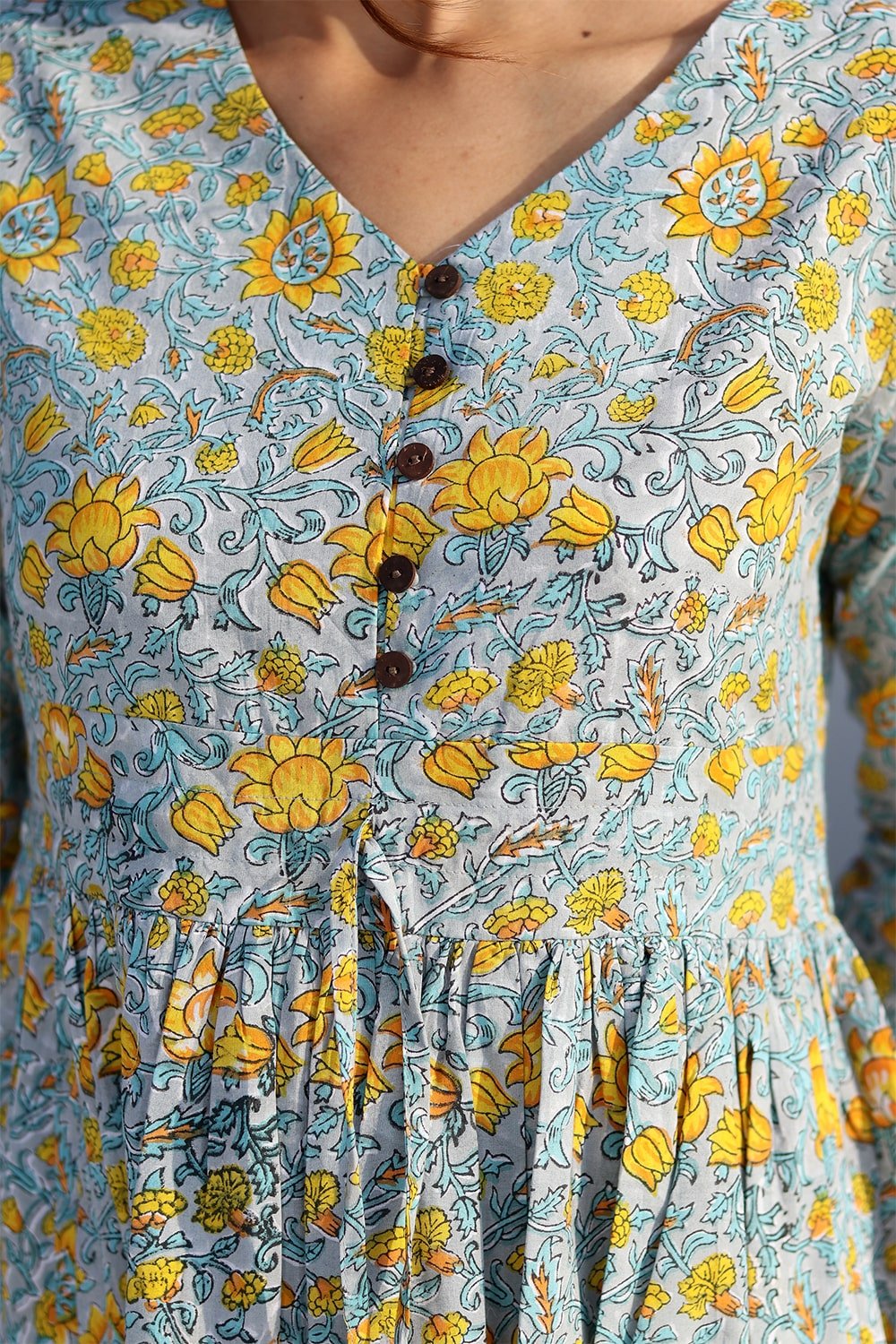 SootiSyahi 'Alluring Grey ' Cotton Dress - SootiSyahi