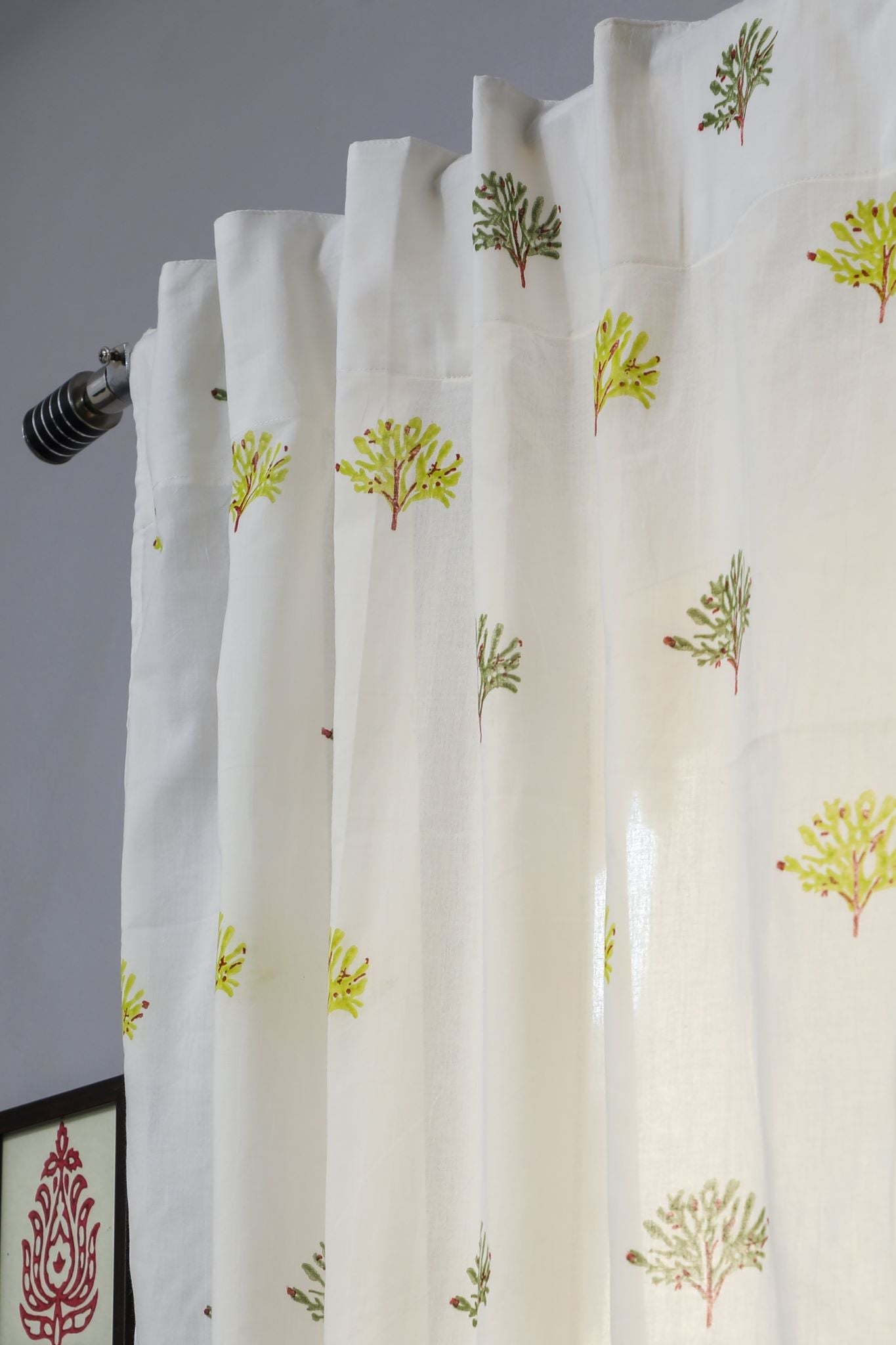 SootiSyahi 'Envy Zinnia' Cotton Window Curtain - SootiSyahi