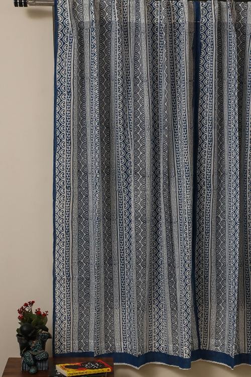 Sootisyahi 'Sacred Patterns' Handblock Printed Voile Cotton Curtain - SootiSyahi