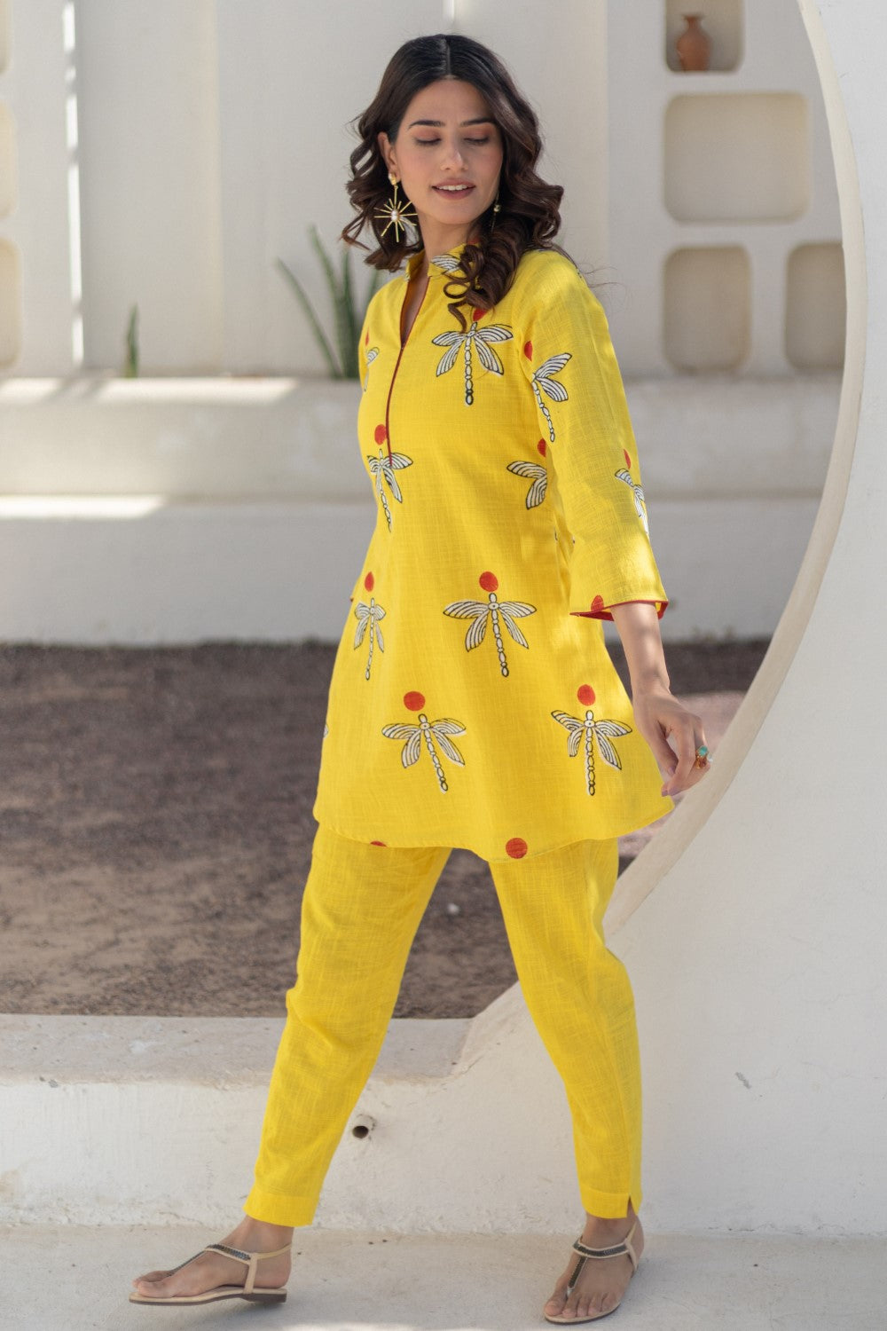 Dragonfly Dreams' Hand Block Printed Cotton Dress