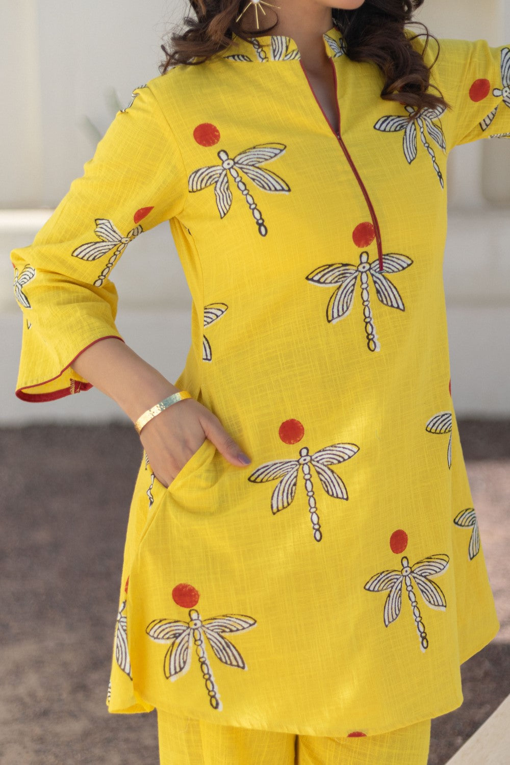 Dragonfly Dreams' Hand Block Printed Cotton Dress