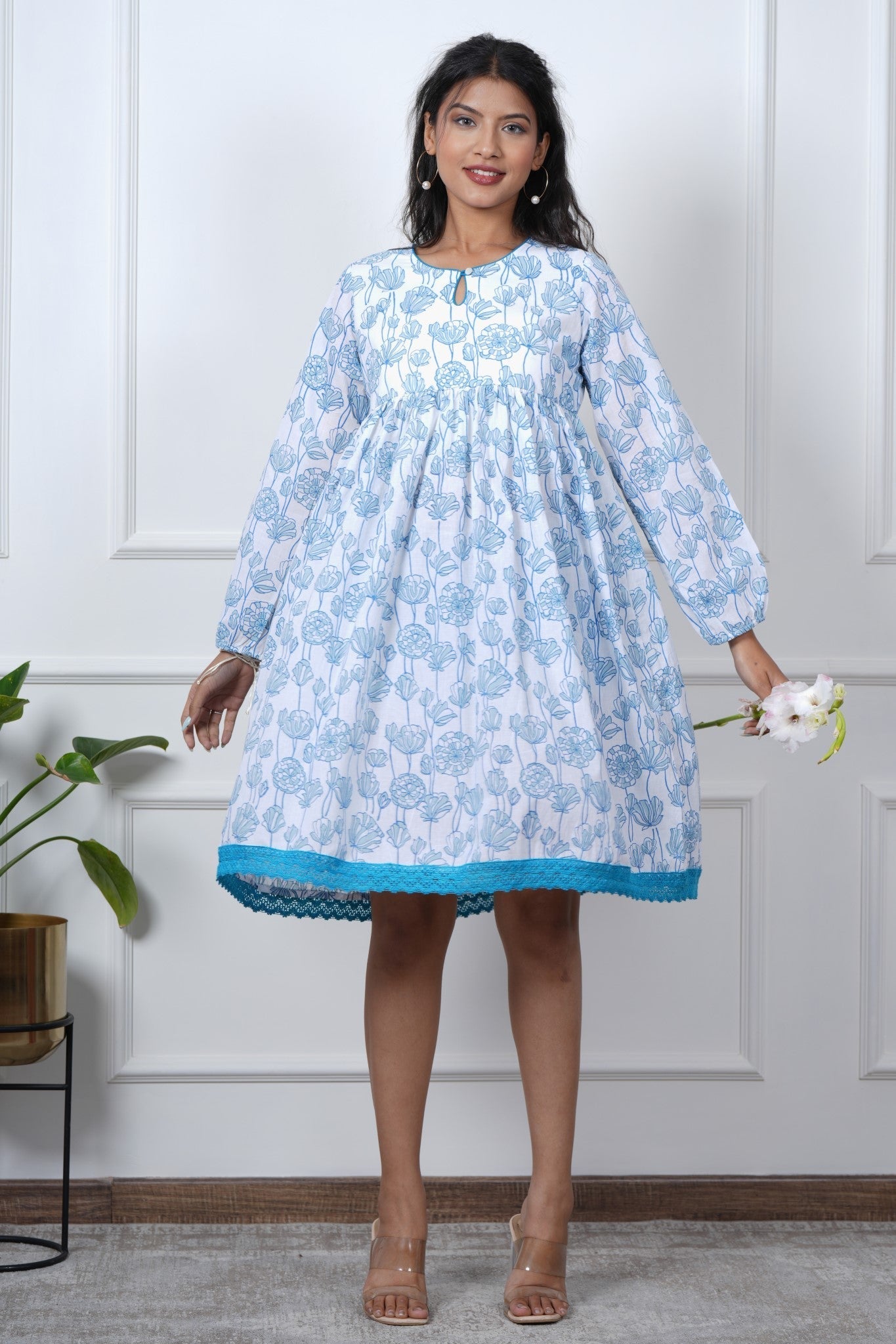 Lily Love Hand Block Printed Dress - SootiSyahi