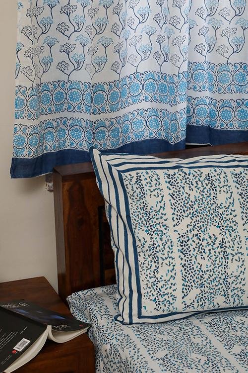Sootisyahi 'Ambar' Handblock Printed Cotton Bedsheet - SootiSyahi