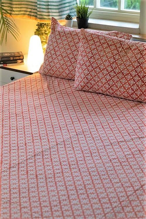 Sootisyahi 'Suhana Agaman' Handblock Printed Cotton Bedsheet - SootiSyahi