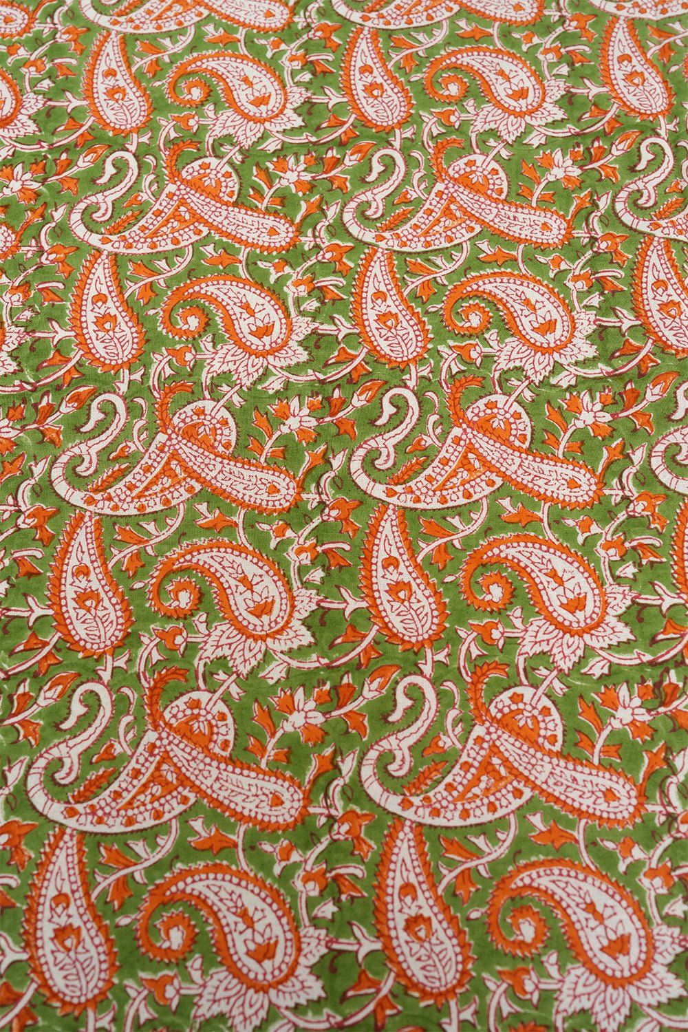 Zesty botanicals Block Printed Bedsheet - SootiSyahi